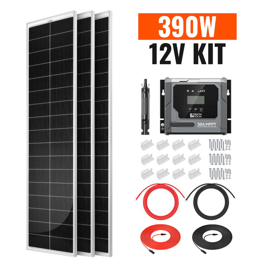 Rich Solar 390W Slim Off-Grid Solar Kit with 30A MPPT Charge Controller