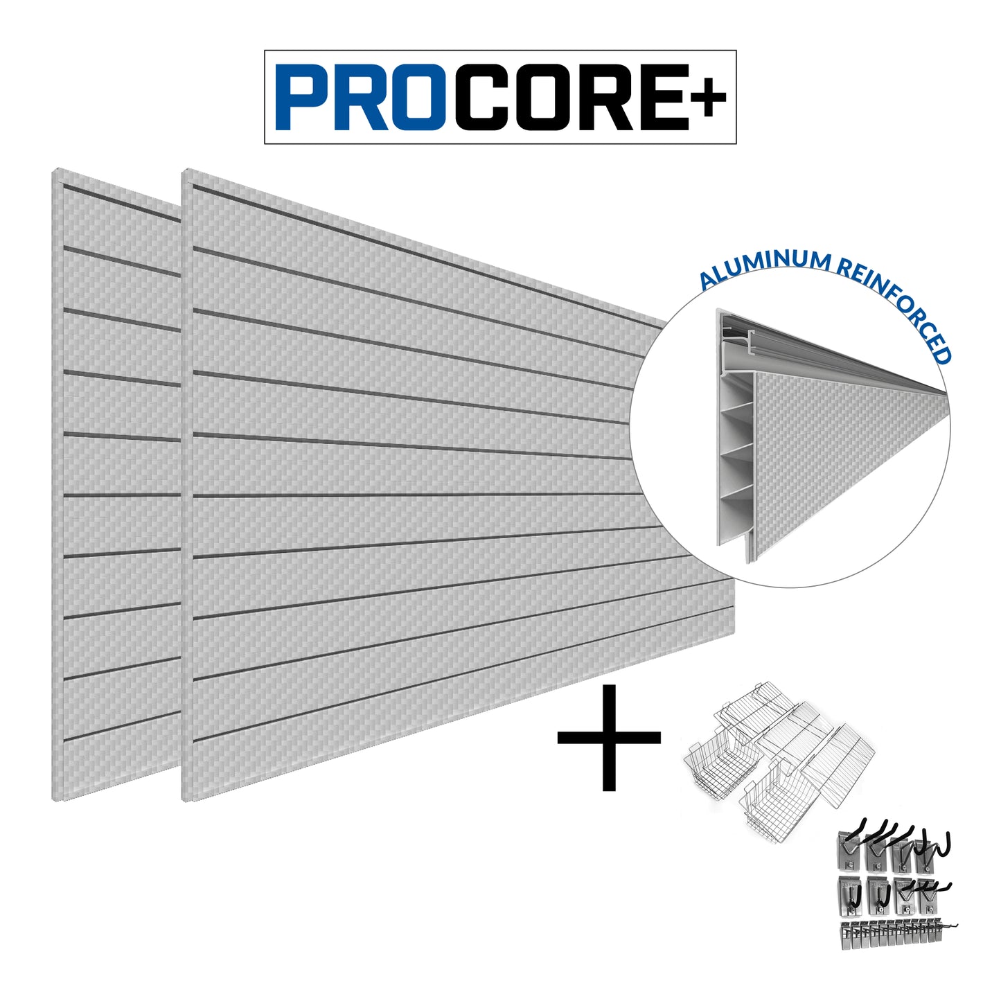 Proslat Slatwall Ultimate Bundle PROCORE+ Silver Gray Carbon Fiber 37709K