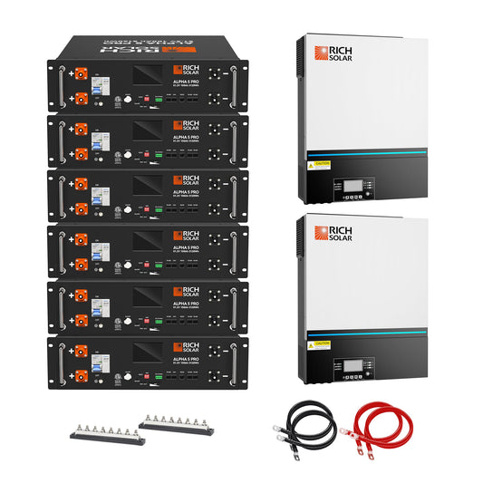 Rich Solar 13,000W 120/240V Off-Grid Solar Kit with 30.72kWh Alpha 5 Pro Lithium Battery