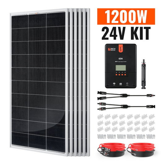 Rich Solar 1200W 24V Off-Grid Solar Kit with 60A MPPT Controller