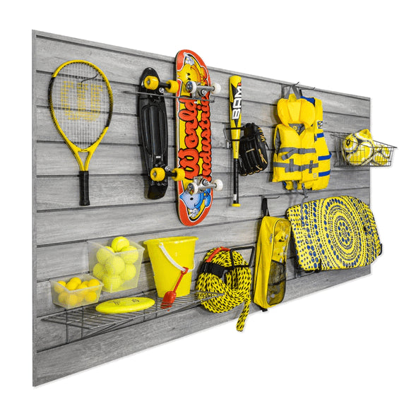 Proslat 8 ft. x 4 ft. PROCORE+ Gray Wood PVC Wall-Mounted Organizer – 4 Pack 128 sq ft 87741K