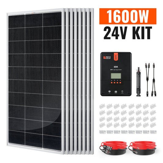Rich Solar 1600 Watt 24V Off-Grid Solar Kit with 60A MPPT Controller