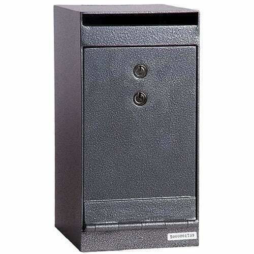 Hollon HDS-01K B-Rated Dual Control Key Lock Drop Safe | Compact Depository Safe