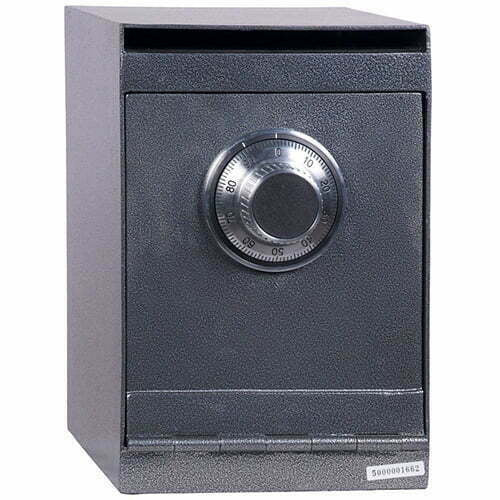 Hollon HDS-03C B-Rated Mechanical Combination Dial Drop Safe | Compact Depository Safe