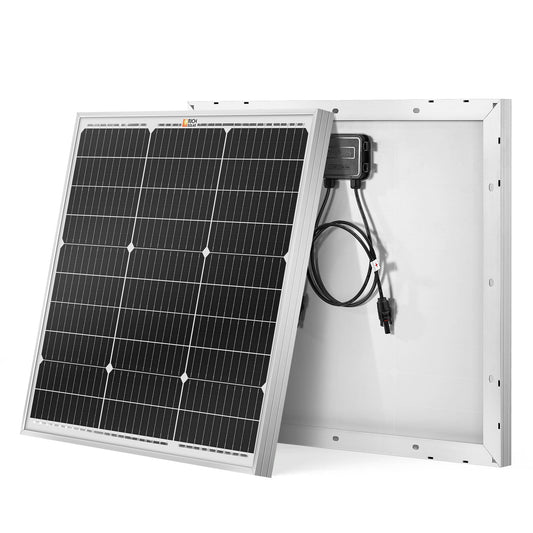 Rich Solar MEGA 50W 12V Monocrystalline Solar Panel (Onyx & Silver)