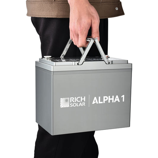 Rich Solar Alpha 1 12V 100Ah LiFePO4 Lithium Battery with Bluetooth & Heat