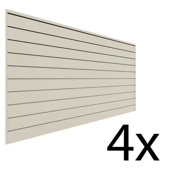 Proslat PVC Slatwall 8 ft x 4 ft Sandstone 4 pack P88409