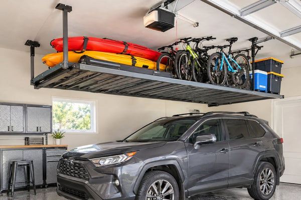 How to Store Kayaks, Bikes, and Heavy Gear Overhead With a Motorized Lift