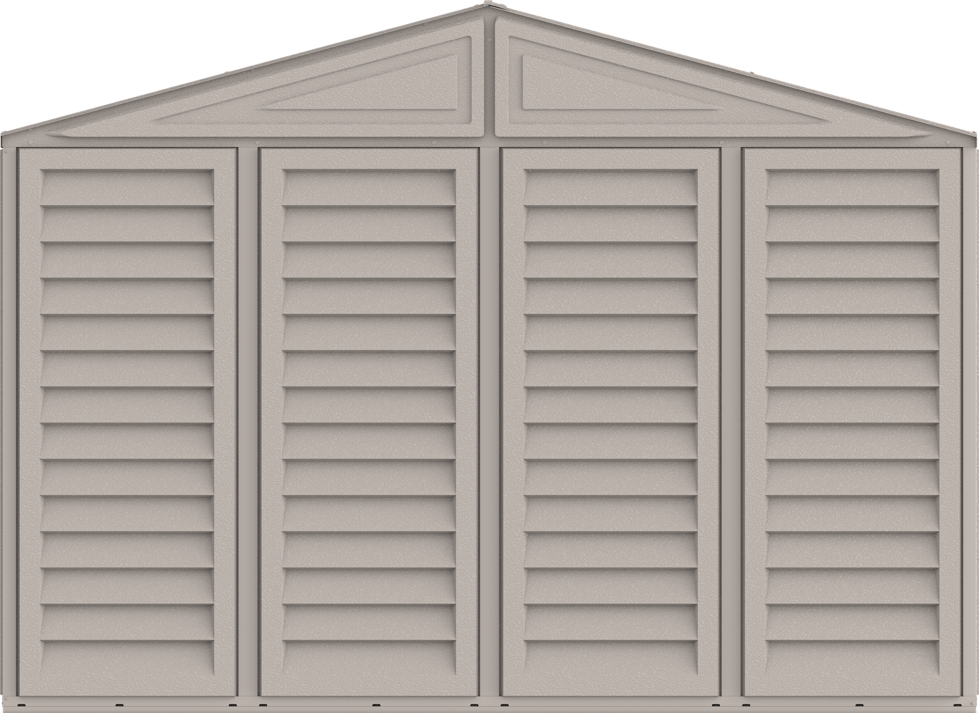 Duramax Vinyl Garage 10.5x15.5 w/ Foundation 2 Windows Back Door View 15026