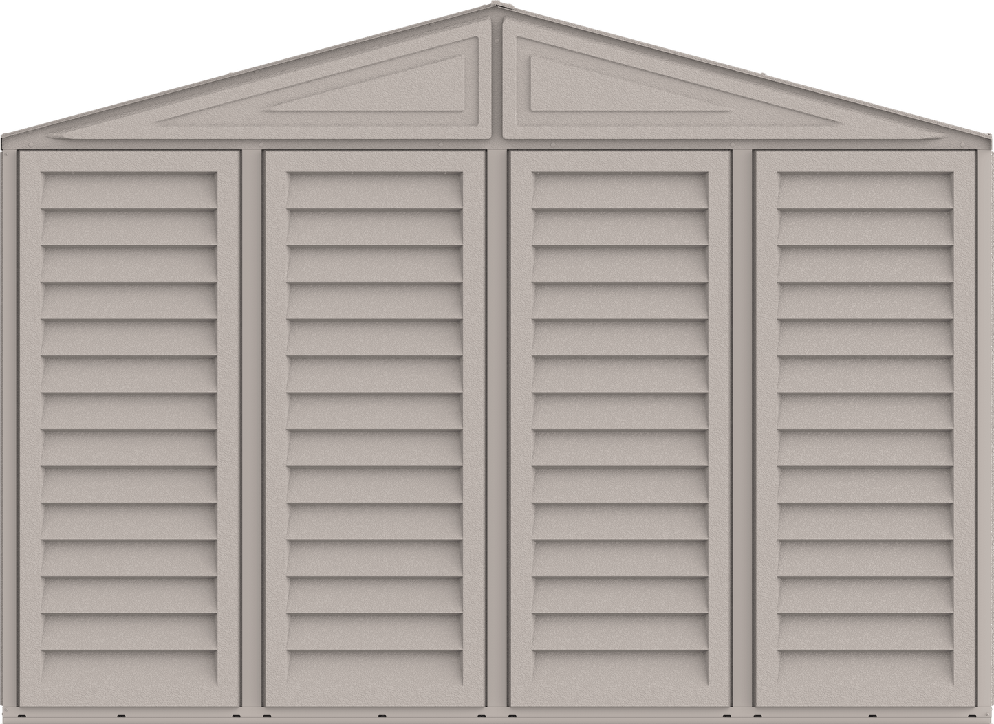 Duramax Vinyl Garage 10.5x15.5 w/ Foundation 2 Windows Back Door View 15026