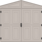 Duramax Vinyl Garage 10.5x15.5 w/ Foundation 2 Windows Front Door View 15026