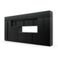 Proslat FusionPlus 16 ft TOOL garage cabinet set with overheads in Black with Black handles and a Stainless Steel worktop