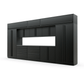Proslat FusionPlus 16 ft MAX garage cabinet set with overheads in Black with Black handles and a Powder Coated worktop