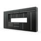 Proslat FusionPlus 16 ft MAX garage cabinet set with overheads in Black with a Stainless Steel worktop