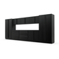 Proslat FusionPlus 16 ft MAX garage cabinet set in Black with Black handles and a Powder Coated worktop