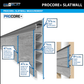 Proslat 8 ft. x 4 ft. PROCORE+ Gray Wood PVC Modular Wall Storage - 3 Pack 96 sq ft 87731K