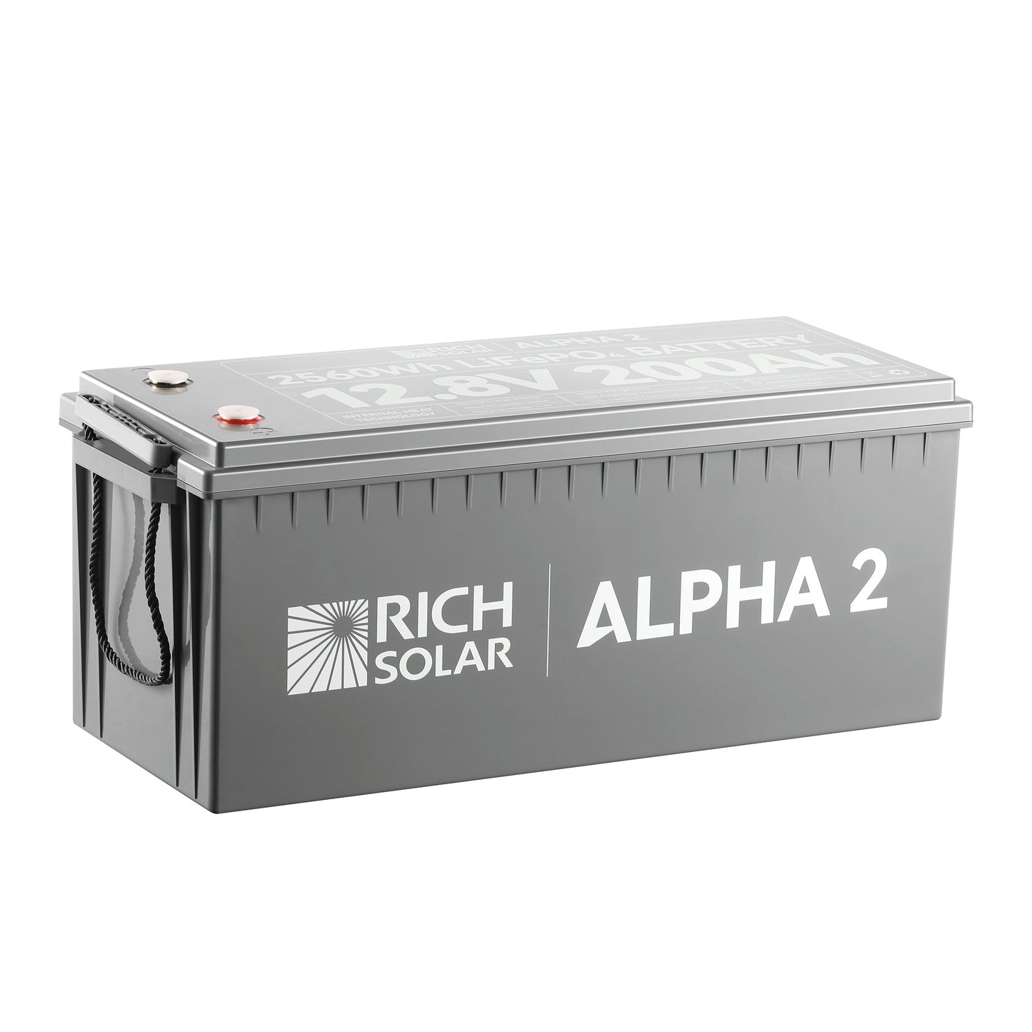RICH SOLAR Alpha 2 12V 200Ah LiFePO4 Lithium Iron Phosphate Battery (2560Wh)