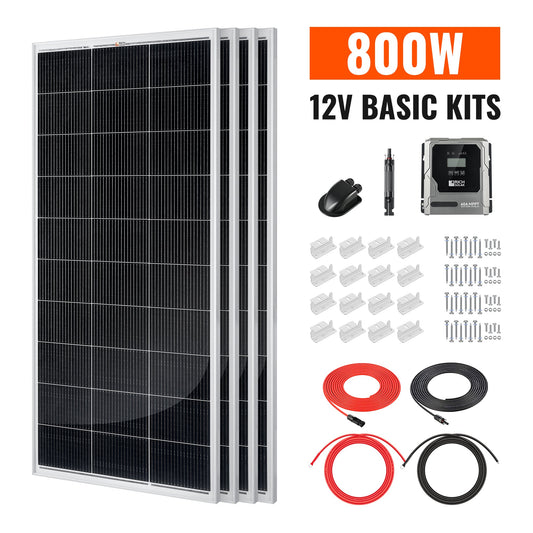 Rich Solar 800W Off-Grid Solar Kit | Basic, Battery & Complete Inverter Bundles
