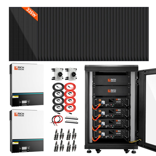 Rich Solar 13,000W 48VDC Complete Off-Grid Solar Kit | 120V/240V Output