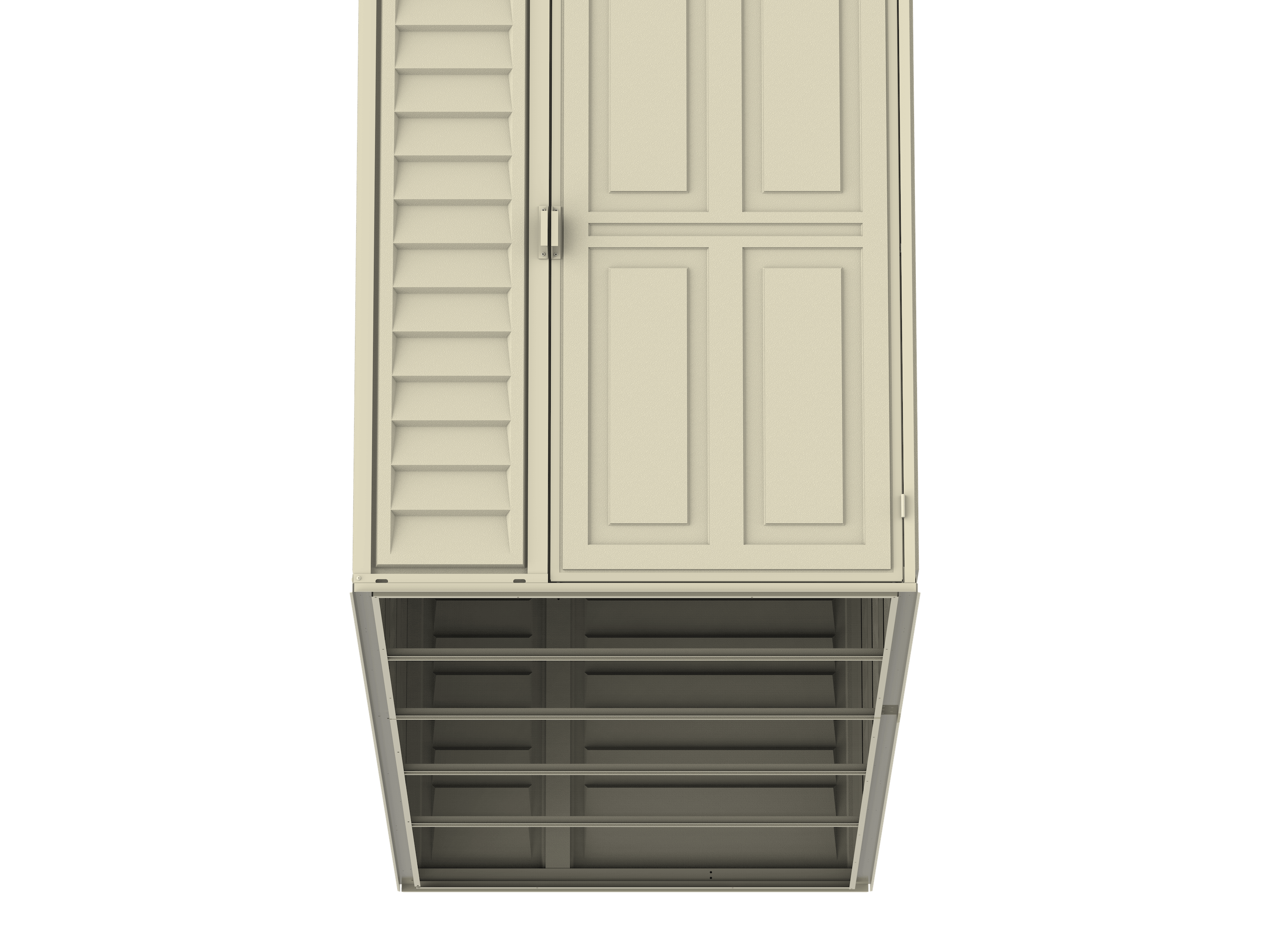 Duramax 4x10 Sidemate Shed w/foundation under the floor details 06725