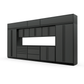 Proslat FusionPlus 16 ft MAX garage cabinet set with overheads in Traffic Gray with Black handles and a Powder Coated worktop