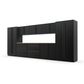 Proslat FusionPlus 16 ft MAX garage cabinet set in Black with Black handles and a Maple Wood worktop