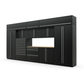 Proslat FusionPlus 16 ft TOOL garage cabinet set with overheads in Black with Silver handles and a Maple Wood worktop