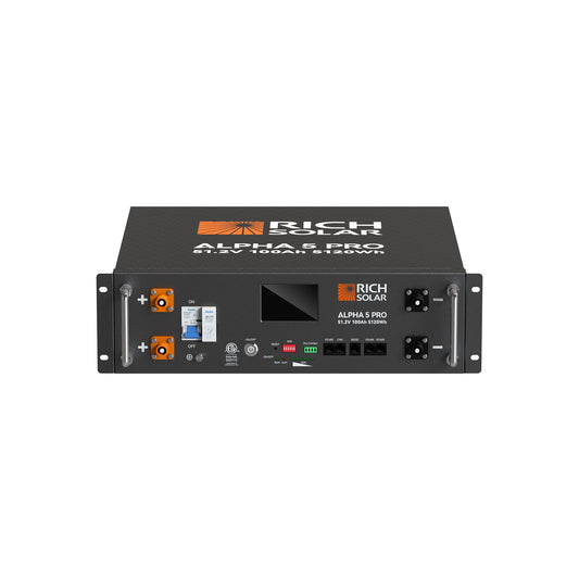 Rich Solar Alpha 5 Pro 48V 100Ah LiFePO4 Server Rack Battery | 5.12kWh