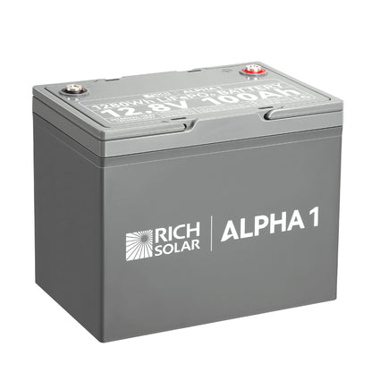 RICH SOLAR Alpha 1 12V 100Ah LiFePO4 Lithium Battery (Lite, Standard & Pro)