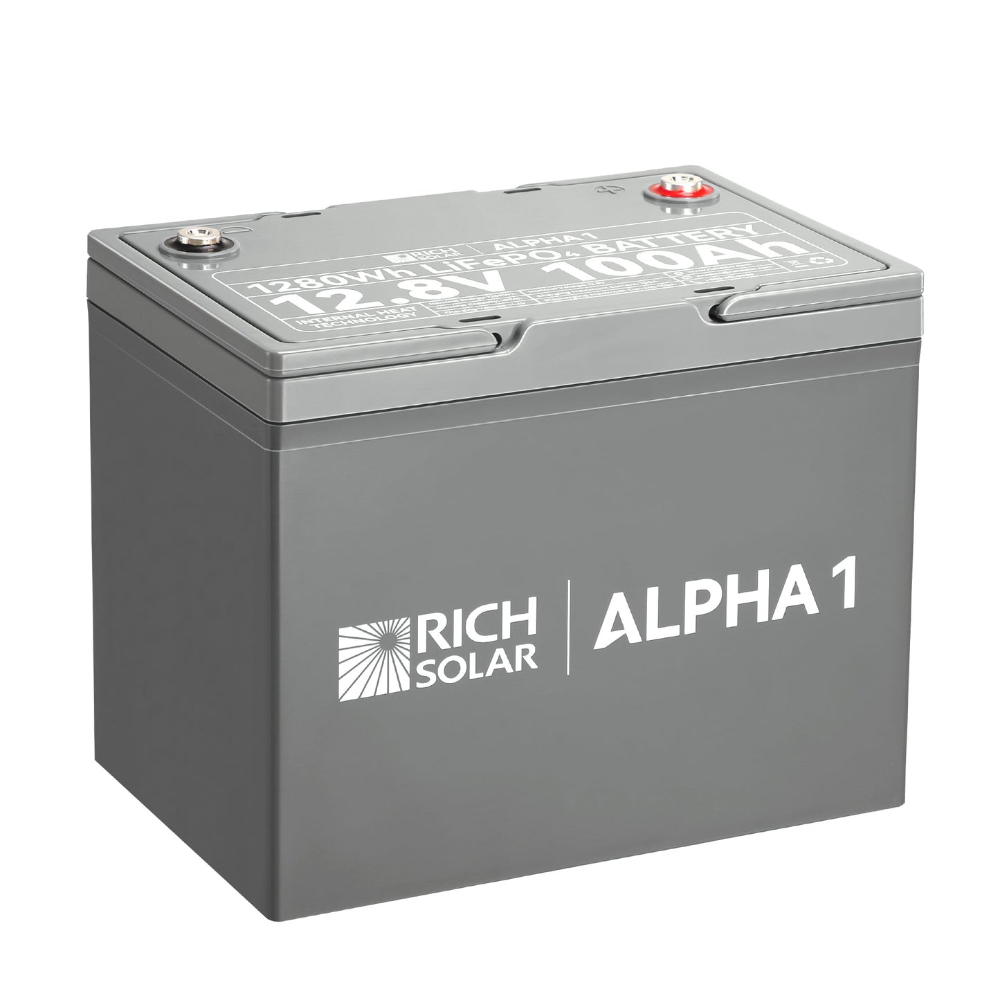 Rich Solar Alpha 1 12V 100Ah LiFePO4 Lithium Battery with Bluetooth & Heat
