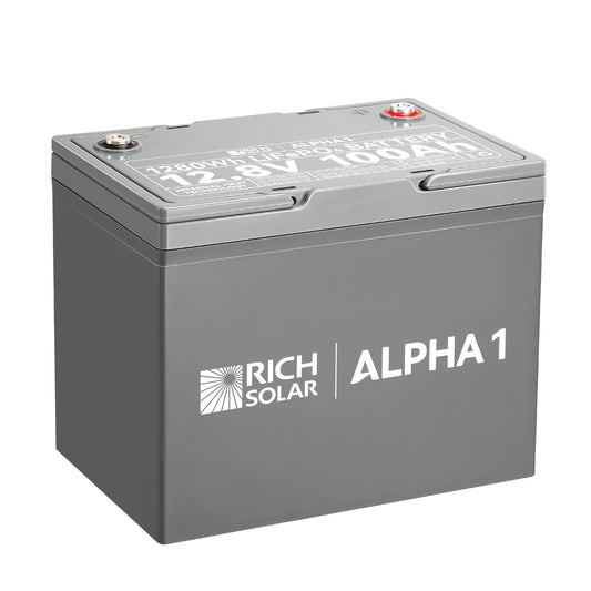 Rich Solar Alpha 1 12V 100Ah LiFePO4 Lithium Battery with Bluetooth & Heat