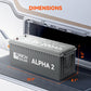 RICH SOLAR Alpha 2 12V 200Ah LiFePO4 Lithium Iron Phosphate Battery (2560Wh)