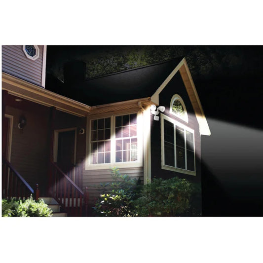 Petra MAXSA Innovations Dual-Head Solar Motion Security Spotlight (Off-White, Model 44218)