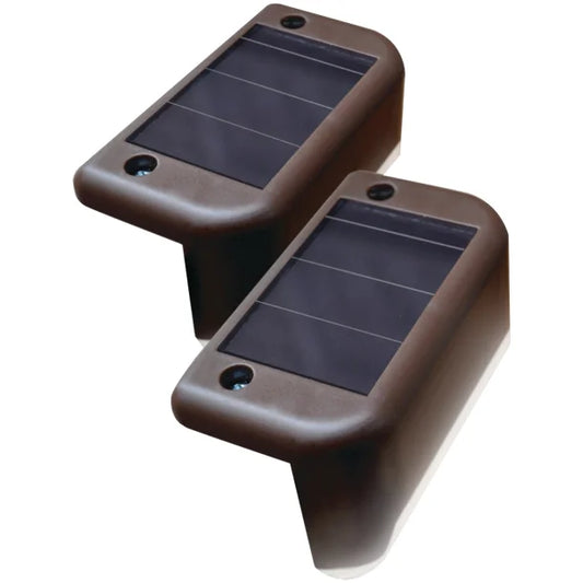 Petra MAXSA Innovations Solar-Powered LED Deck & Step Lights (Brown, 4-Pack, Model 47332)