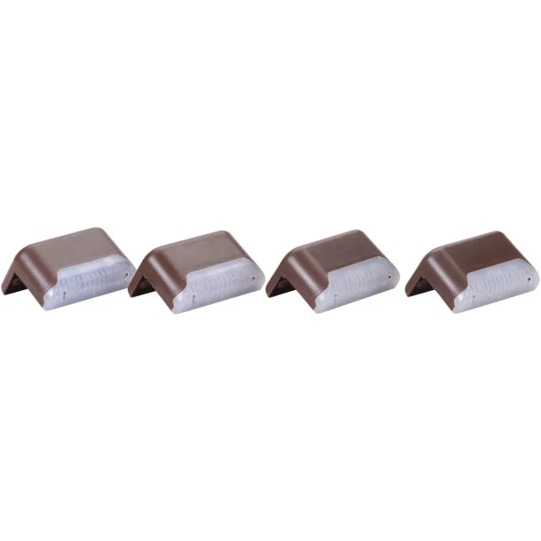 Petra MAXSA Innovations Solar-Powered LED Deck & Step Lights (Brown, 4-Pack, Model 47332)
