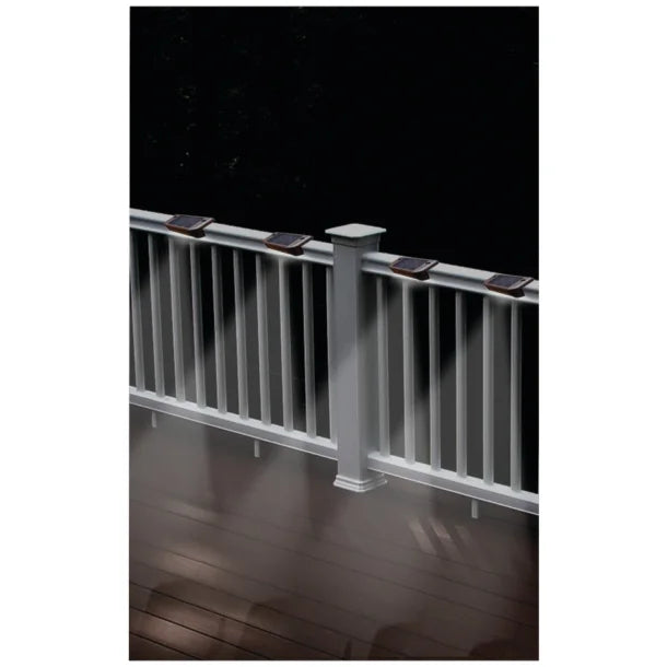Petra MAXSA Innovations Solar-Powered LED Deck & Step Lights (Brown, 4-Pack, Model 47332)