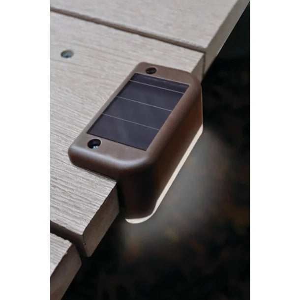 Petra MAXSA Innovations Solar-Powered LED Deck & Step Lights (Brown, 4-Pack, Model 47332)