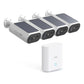 Petra AOSU 2K 3.0MP Dual-Band Outdoor Solar Security Camera Pro System with HomeBase (4-Pack, C8E-4H)