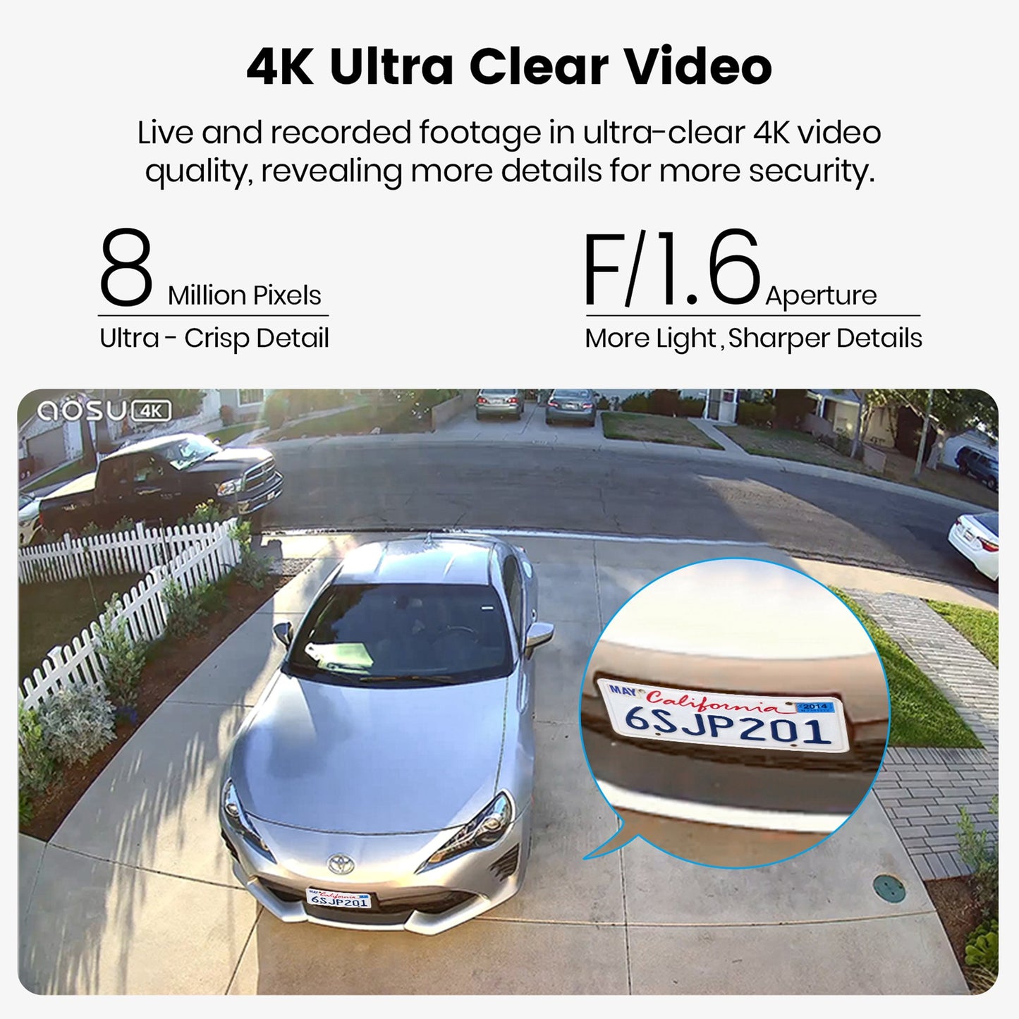 Petra AOSU 4K UHD 8.0MP SolarCam P1 Max Outdoor AI Smart Security Camera (C8S2CA11)