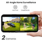 Petra AOSU 2K 3.0MP Dual-Band Outdoor PTZ Solar Security Camera Kit with HomeBase (2-Pack, C9C3CA11)