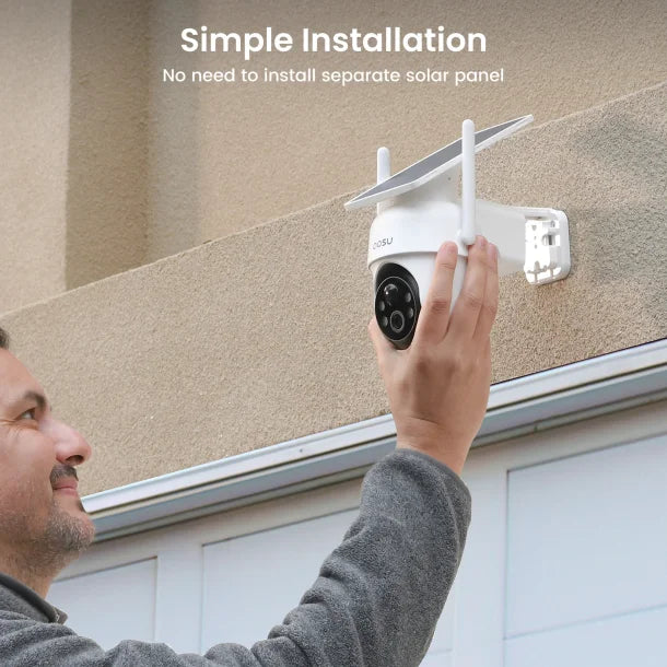 Petra AOSU 2K 3.0MP Dual-Band Outdoor PTZ Solar Security Camera Kit with HomeBase (2-Pack, C9C3CA11)