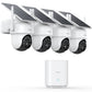 Petra AOSU 2K 3.0MP Dual-Band Solar Security Camera Kit with HomeBase (4-Pack, C9C-4H)