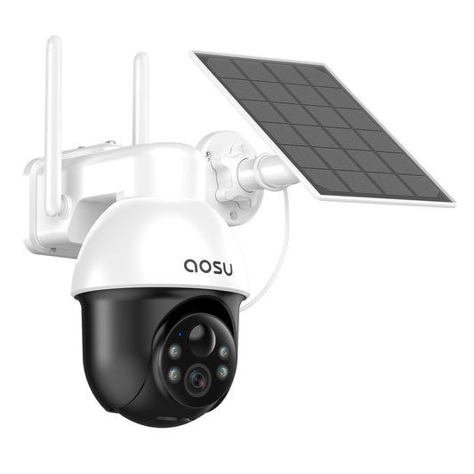 Petra AOSU 2K 3.0MP Outdoor PTZ Solar Security Camera with Auto-Tracking & 2-Way Talk (C9L2BA11)