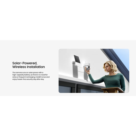 Petra AOSU 3K 5.0 MP Wireless Outdoor Solar Security Camera with Panoramic PTZ & AI Auto-Tracking (Model C9S2CH11)
