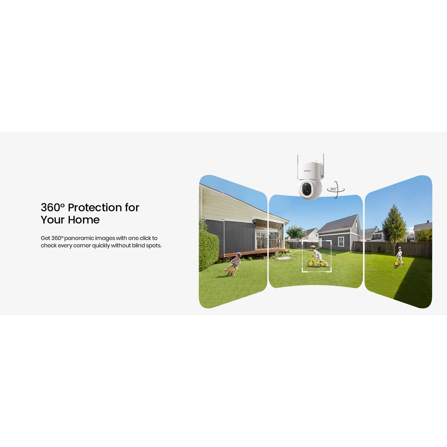 Petra AOSU 3K 5.0 MP Wireless Outdoor Solar Security Camera with Panoramic PTZ & AI Auto-Tracking (Model C9S2CH11)