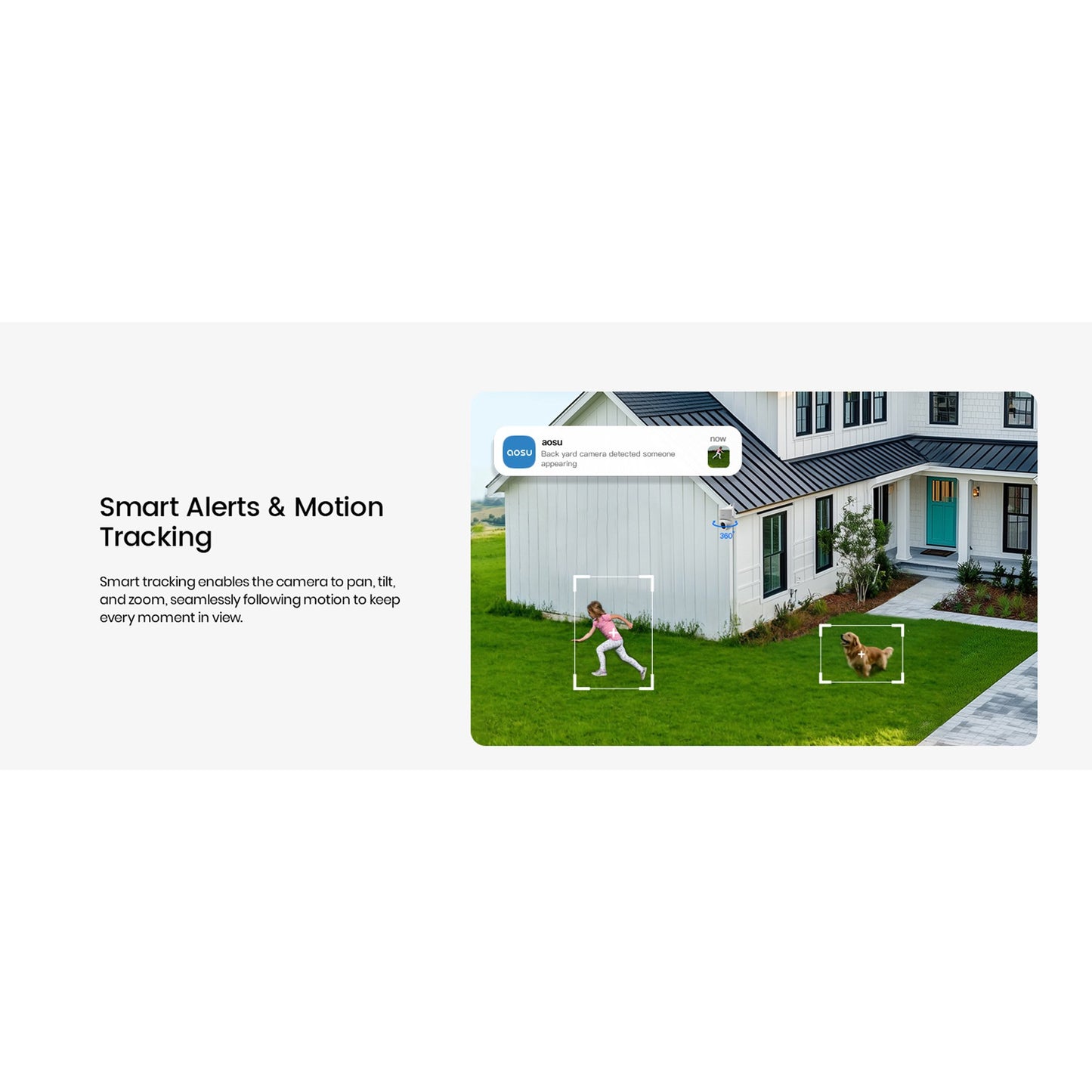Petra AOSU 3K 5.0 MP Wireless Outdoor Solar Security Camera with Panoramic PTZ & AI Auto-Tracking (Model C9S2CH11)
