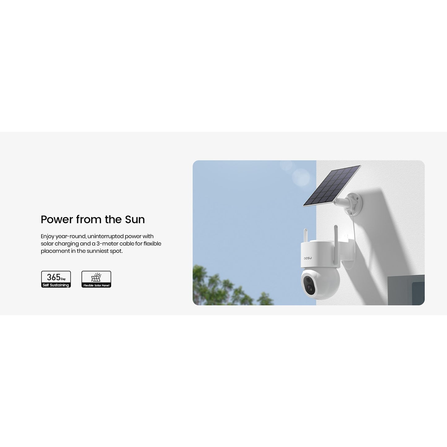 Petra AOSU 3K 5.0 MP Wireless Outdoor Solar Security Camera with Panoramic PTZ & AI Auto-Tracking (Model C9S2CH11)