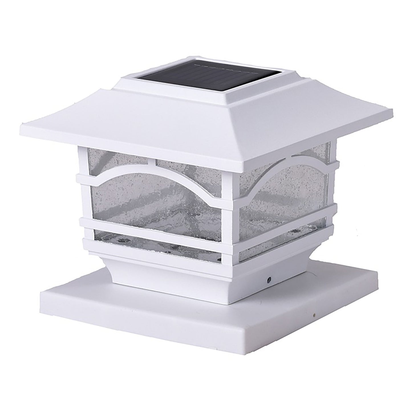 Petra MAXSA Innovations Mission-Style Solar Post Cap & Deck Railing Lights (2-Pack, White)