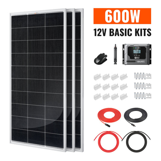 Rich Solar 600W Off-Grid Solar Kit (Basic, Battery, & Complete Inverter Variations)