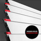 Proslat 8 ft. x 4 ft. PROCORE PVC Slatwall Hanging System White – 3 Pack 96 sq ft 87732K